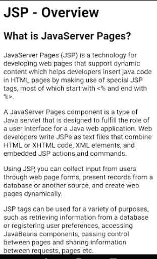 Learn JSP (Java Server Pages) Guide Offline 1