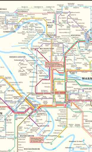 Mannheim Tram Map 2