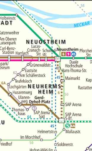 Mannheim Tram Map 3