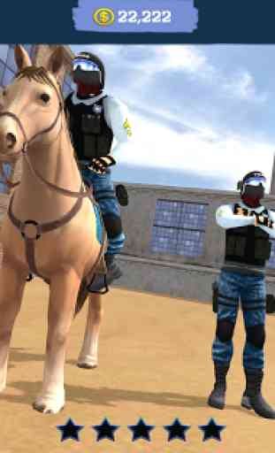 Monté cheval de police 3D 2
