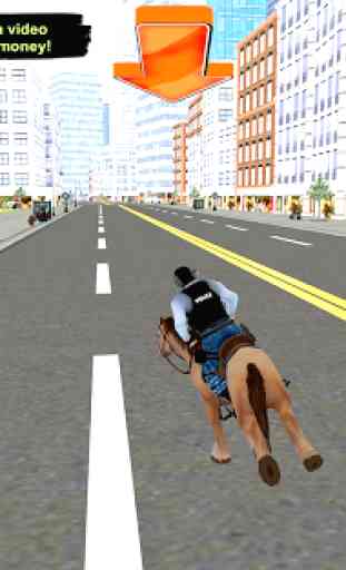 Monté cheval de police 3D 3