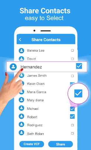 partager des contacts et transférer des contacts 3