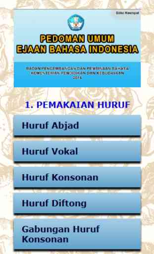 Pedoman Umum Ejaan Bahasa Indonesia 1
