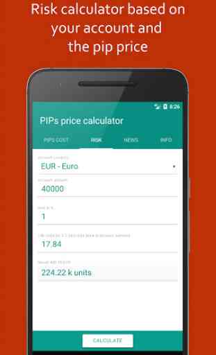 PIPs price & risk calculator (Forex) #JRApp 2
