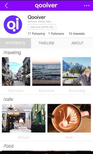 Qooiver: Social Network Based on Interests 4