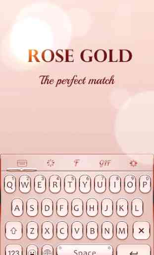 Rose Gold Keyboard Theme 1