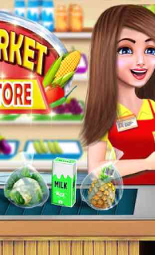 supermarché magasinage espèces: jeux de caisse 2