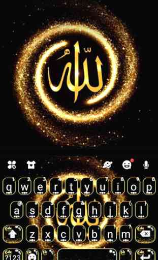Thème de clavier Golden Allah 1
