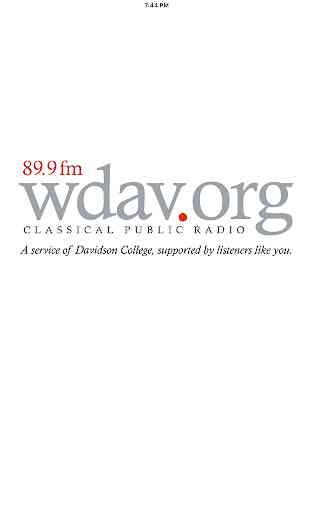 WDAV Classical Public Radio App 4