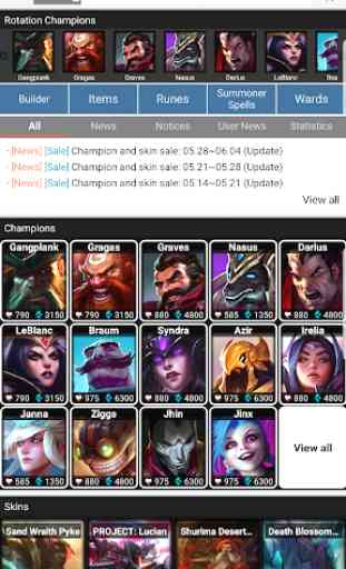 3D Champions of LoL - Info, Builder for League 1