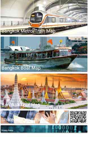 Bangkok Metro, Train, Bus, Tour Map Offline 1