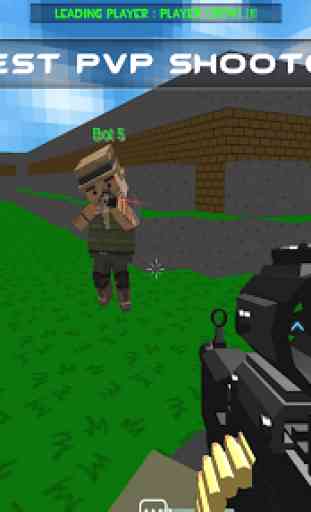 Blocky shooting war game: combat cubic arena 1