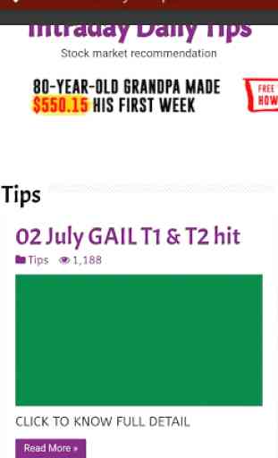 Intraday Daily Tips Free 4