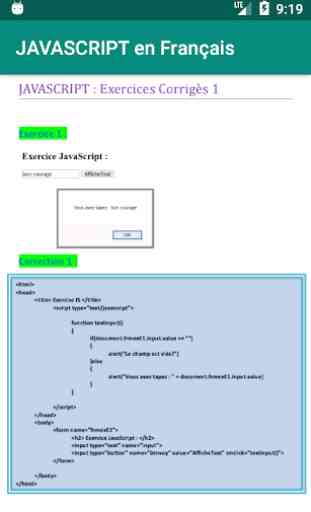 Javascript (Cours + Exercices + Corrections) 2
