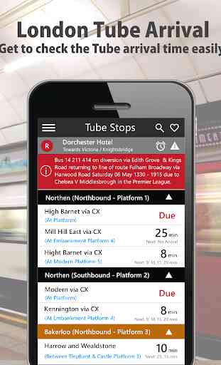London Bus Time, Tube, Rail, Train, Map, Alert 3