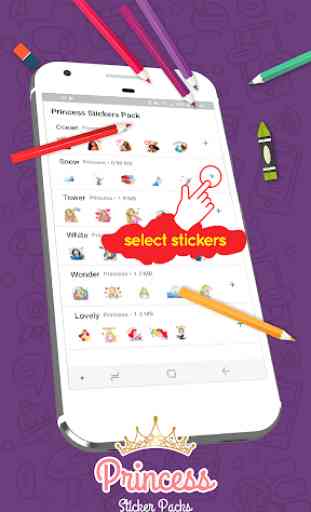 Magic King Princess Stickers for WhatsApp 1