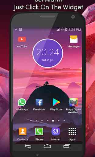Moto Z2 Play Digital Clock Widget Unlocked 3