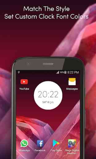 Moto Z2 Play Digital Clock Widget Unlocked 4