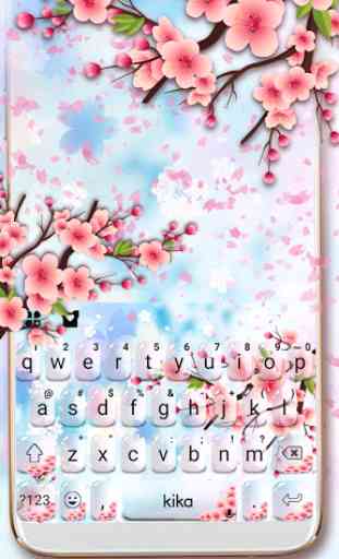 Nouveau thème de clavier Pink Glass Sakura 1