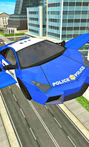 Police voitures volantes futuriste Sim 3D 2