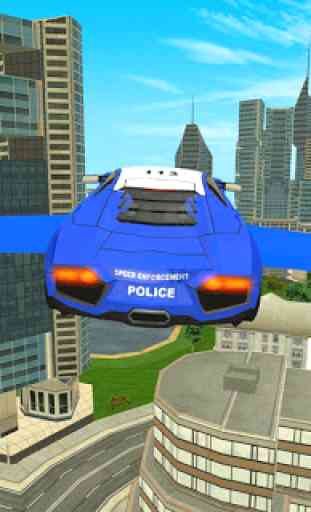Police voitures volantes futuriste Sim 3D 3