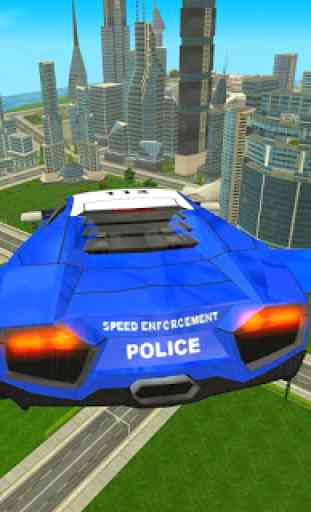 Police voitures volantes futuriste Sim 3D 4