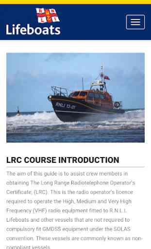 RNLI LRC Training Program 1