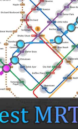 Singapore MRT Map Route (métro, métro transport) 1