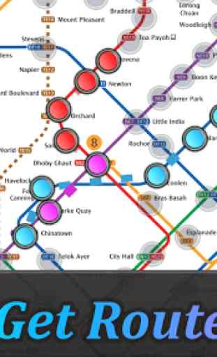 Singapore MRT Map Route (métro, métro transport) 4