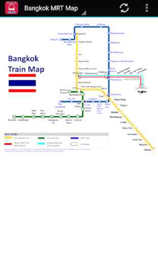 Thaïlande Bangkok BTS MRT MAP 2020 année (Nouveau) 2