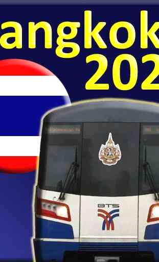 Thaïlande Bangkok BTS MRT MAP 2020 année (Nouveau) 3