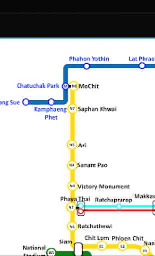 Thaïlande Bangkok BTS MRT MAP 2020 année (Nouveau) 4