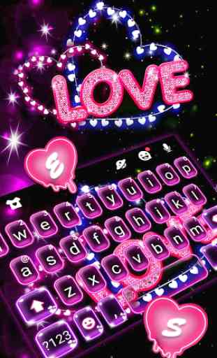 Thème de clavier Neon Love 2