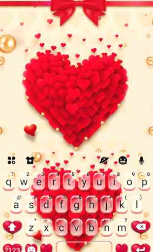 Thème de clavier Red Valentine Hearts 1
