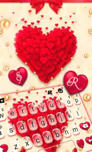 Thème de clavier Red Valentine Hearts 2