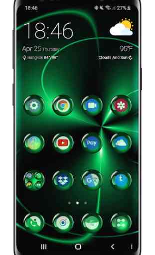 Theme Launcher - Orb Green Icon Changer Free 1