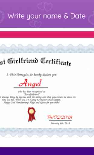 Best Girlfriend Certificate 4