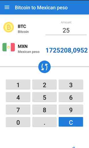 Bitcoin to Mexican peso converter / BTC to MXN 1