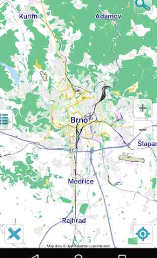 Carte de Brno hors-ligne 1