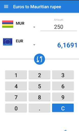 Convertir Euro en Roupie mauricienne / EUR en MUR 1