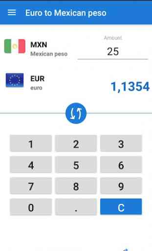 Euro en Peso mexicain / EUR en MXN 1