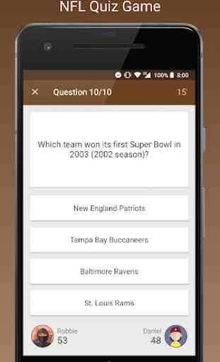 Fan Quiz for NFL 1