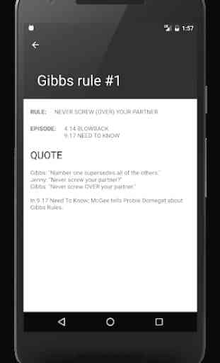 Gibbs' rules (and others) 3