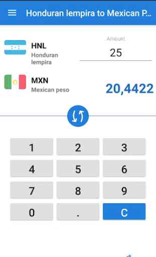 Honduran lempira to Mexican Peso / HNL to MXN 1