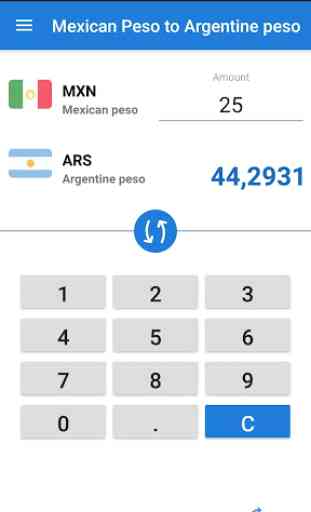 Mexican Peso Argentine Peso / MXN to ARS Converter 1
