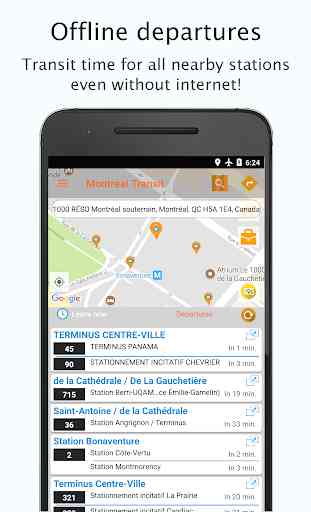 Montreal Transport - Offline STM departures & maps 1