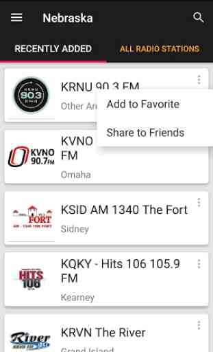 Nebraska Radio Stations - USA 1