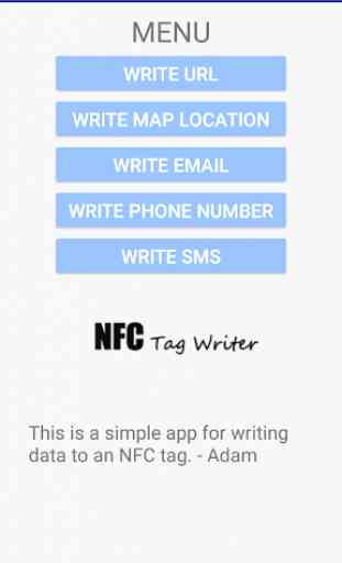 NFC Tag Writer 2