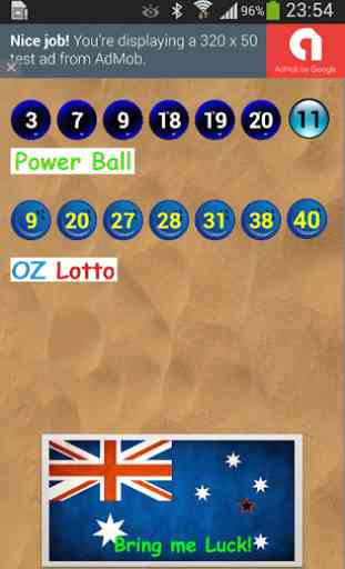Numbers for OZLotto PowerBall 1
