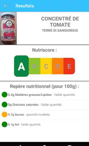 Nutrition Score 5C 2